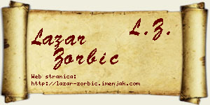 Lazar Zorbić vizit kartica